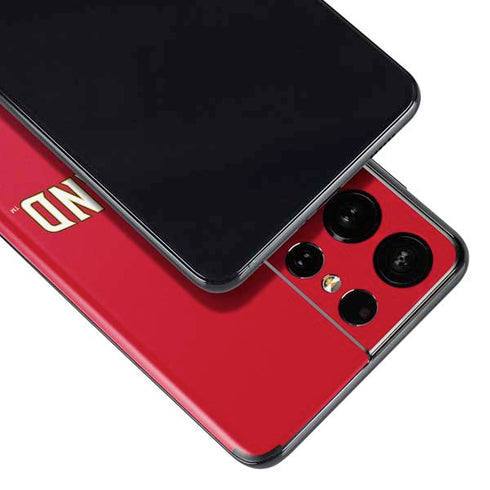 University of Maryland Collegiate Text Red Galaxy S21 Ultra 5G Skin